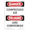 Signmission Safety Sign, OSHA Danger, 7" Height, Aire Comprimido Bilingual Spanish OS-DS-D-57-VS-1074 - alternate 1